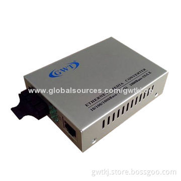 1000Mbps fiber media converter, multimode, 550m, 850nm, external power
